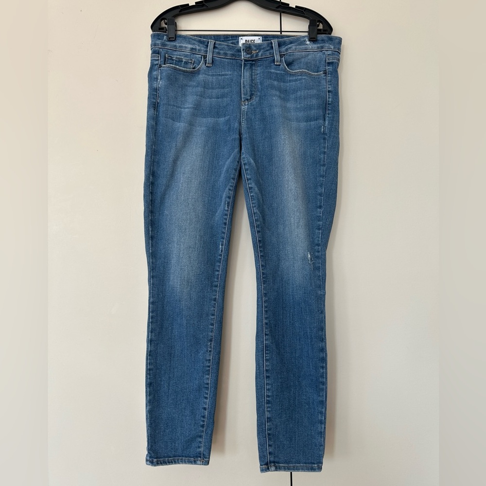 Paige denim Verdugo ankle sienna distressed mid rise skinny jeans 32